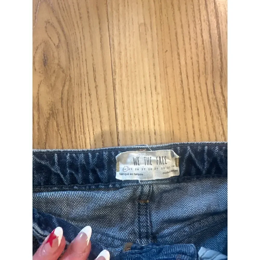 Free People “we the free” denim skirt Size 4 distressed